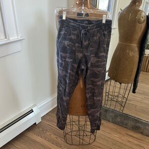 Athleta Brown and Black Joggers with Modern Design